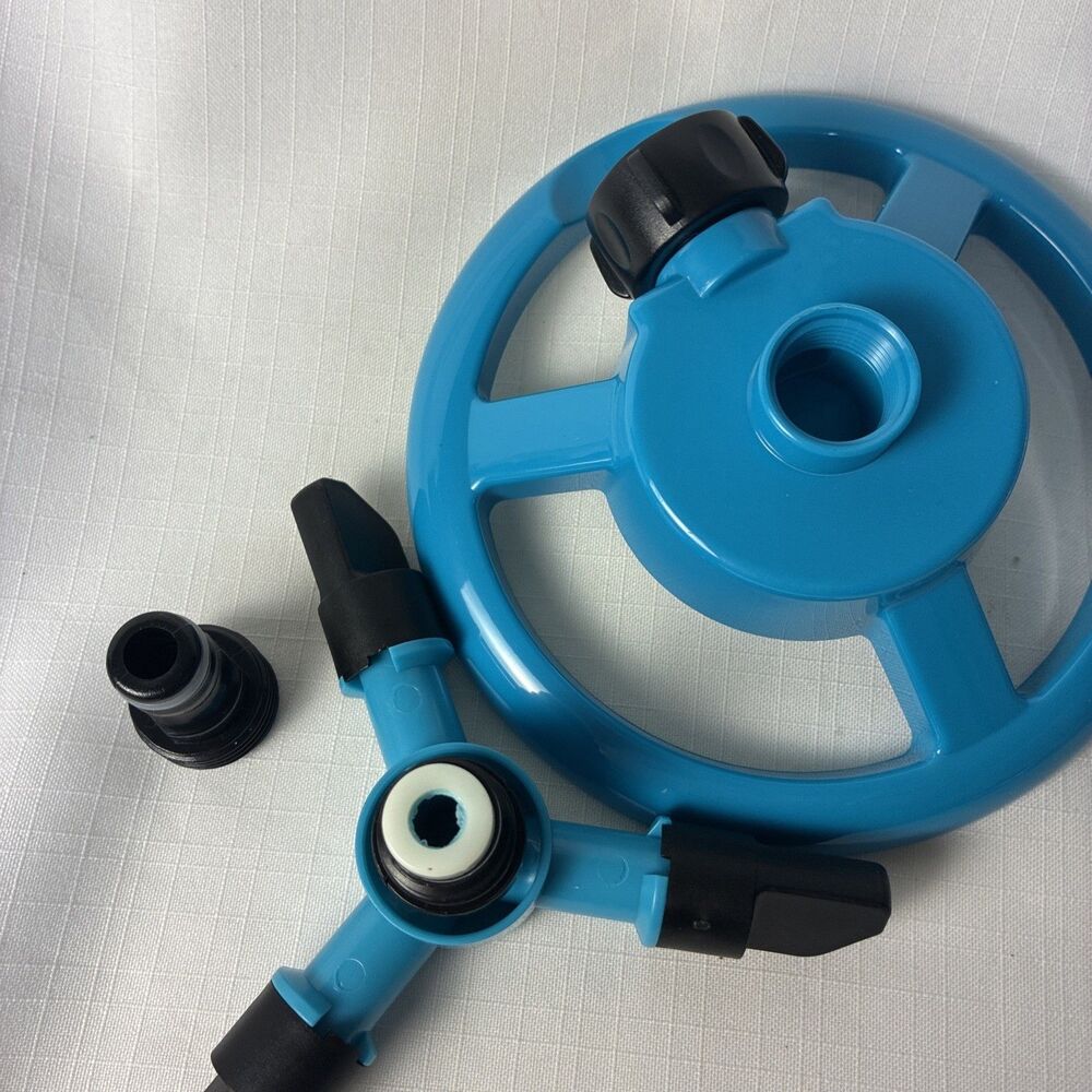 Kadaon Garden Sprinkler, 360 Degree Rotating Lawn Sprinkler Large Light Blue